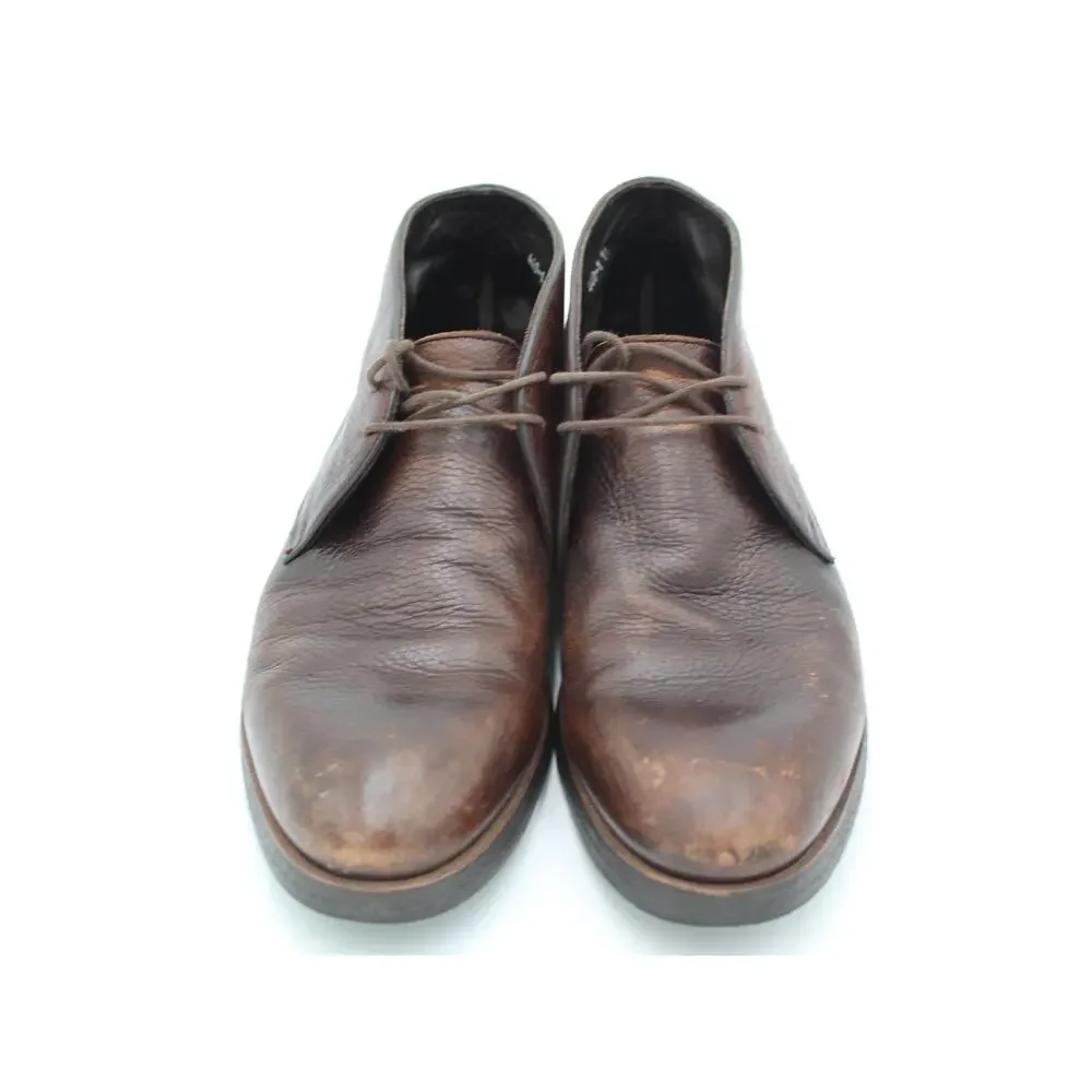 To Boot New York Calder Mens 11 Boots Brown Leather Chukka Lace Up Italy Dress